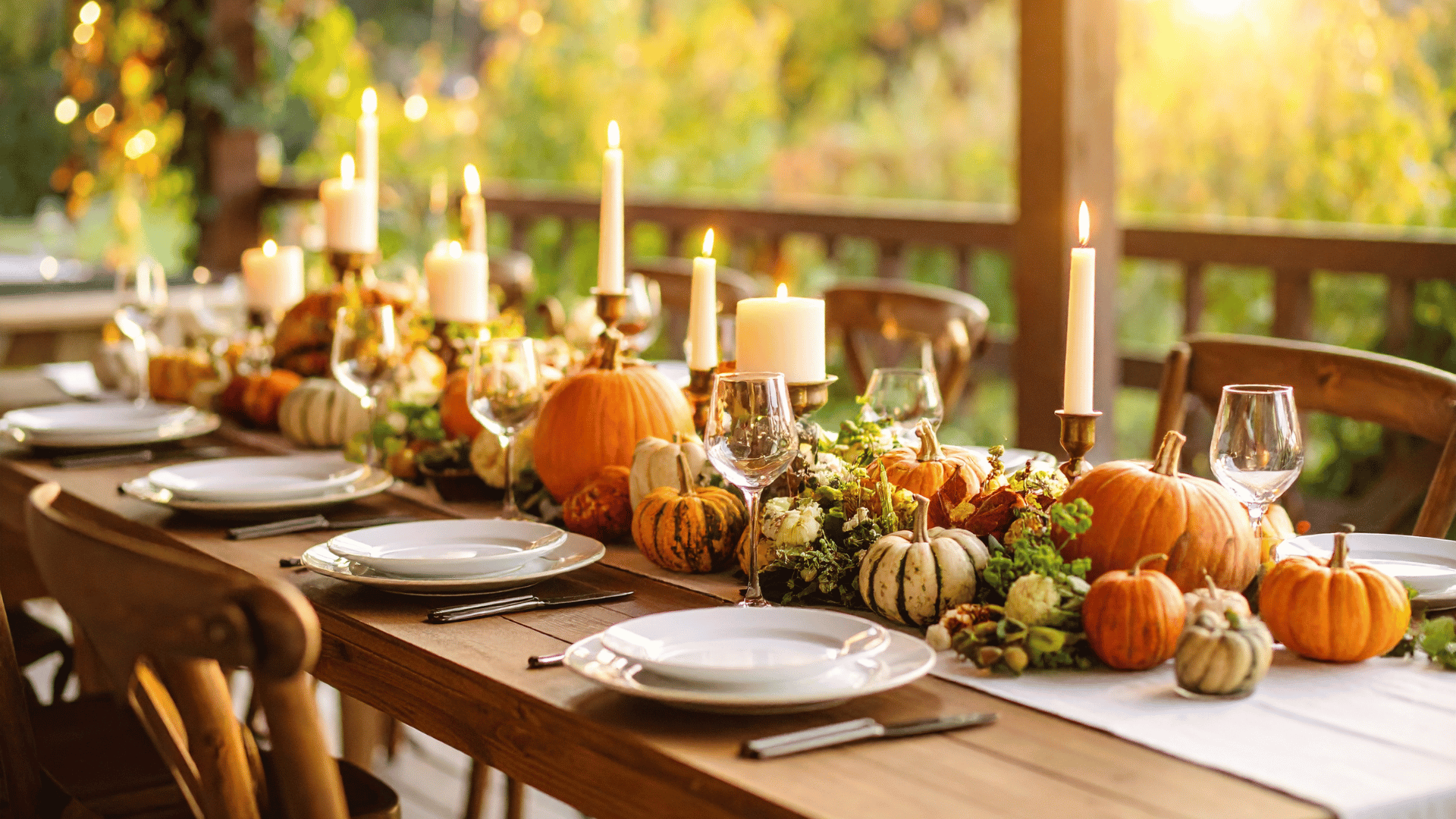 Digital recipe book open with fall ingredients like apples and cinnamon sticks